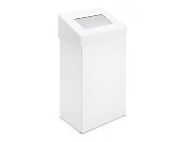 Afvalbak met Pushklep 50 Liter Wit