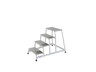 Montagetrap Aluminium H 0 8M 4Treden Incl. Platform Treden Traanplaat - 3