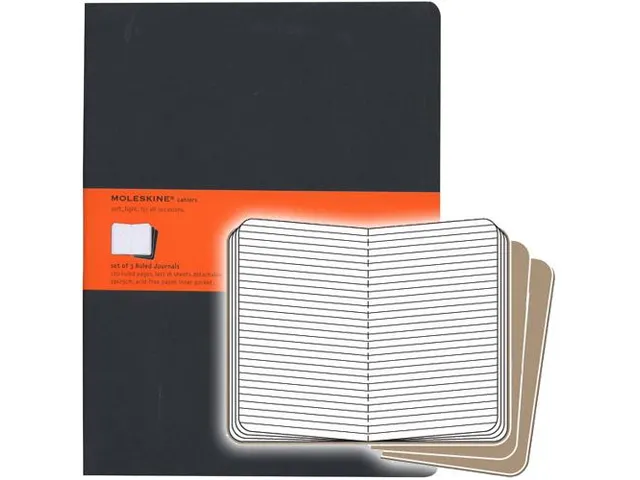 Schrift Moleskine Lijn Xl Zwart 190x250mm