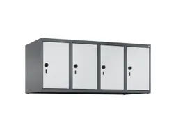 opzetkast,v. locker,4vak.,vak B 300mm,HxBxD 500x1200x500mm,vleugeldeur