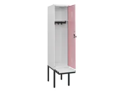 locker met bank,HxBxD 1950x400x815mm,1vak,vak B 400mm,draaigrendel