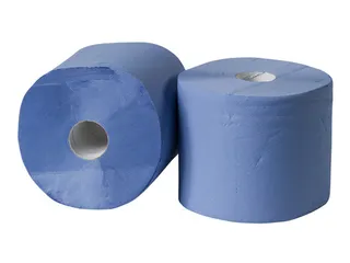 Poetsrol verlijmd blauw 2-laags 2 Rol - 1