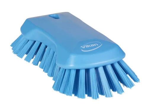 Vikan Hygiene extra grote handborstel extra harde vezels 230mm Blauw