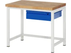 werkbank,RAL 7035/RAL 5010,HxBxD 840-1040x1000x700mm,beukblad