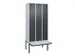 locker voor scheiding van kleding,HxBxD 2120x900x815mm,3vak