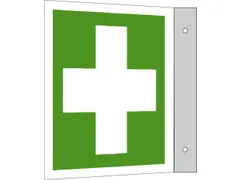 EHBO-bord,EHBO,uithangbord,aluminium,lang nalichtend,HxB 150x150mm