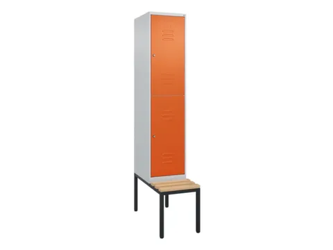 armoire vestiaire avec banc à deux niveaux HxlxP 2120x400x815mm