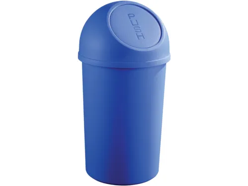 afvalbak,45l,HxØ 700x403mm,romp PP blauw,deksel PP blauw