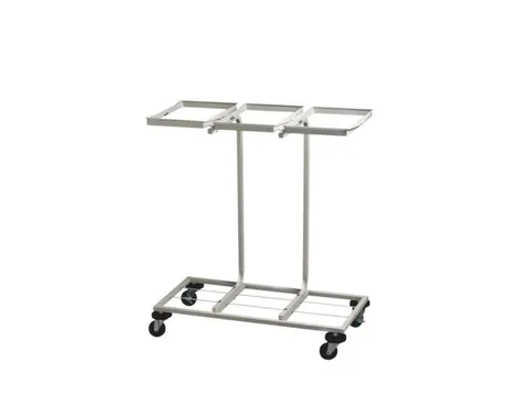 vuilniszakstandaard,v. 3x110l,HxBxD 900x833x360mm,frame staal wit