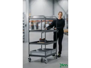 Etagewagen,Draagverm. 200Kg,4Etage(S),Rubberen Mat - 2