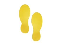 Vloermarkeringssticker Voet Geel 90x240mm