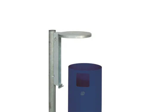 Afvalverzamelaar Wand-/Buisbevestiging 30 Liter Verzinkt Romp Ral5010