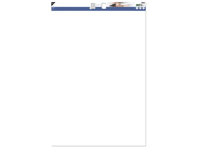 Flipoverpapier Kangaro blanco/ruit 65x100cm microperforatie 50vel
