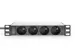 10 inch stekkerdoos met aluminium profiel, 4-voudige CEE 7/5 stopconta
