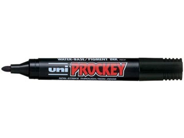 Uni marker voor flipchart Prockey PM-122 zwart | FlipoverOnline.nl