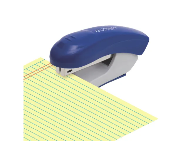 Q-connect Nietmachine Plastic Half Strip 20vel Blauw