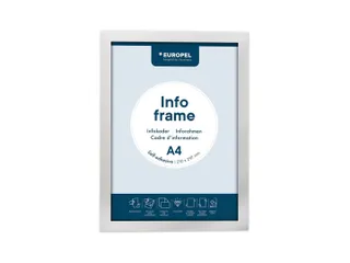 Infokader Europel zelfklevend A4 zilver - 2