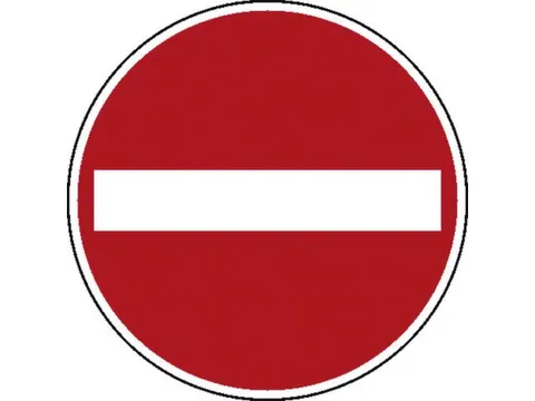 verkeersbord,verboden inrijden,conform StVO,aluminium