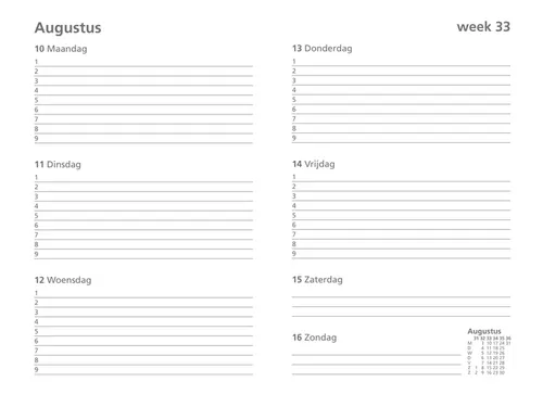 Schoolagenda 2026-2027 Ryam docenten 7dagen/2pagina's spiraal zwart