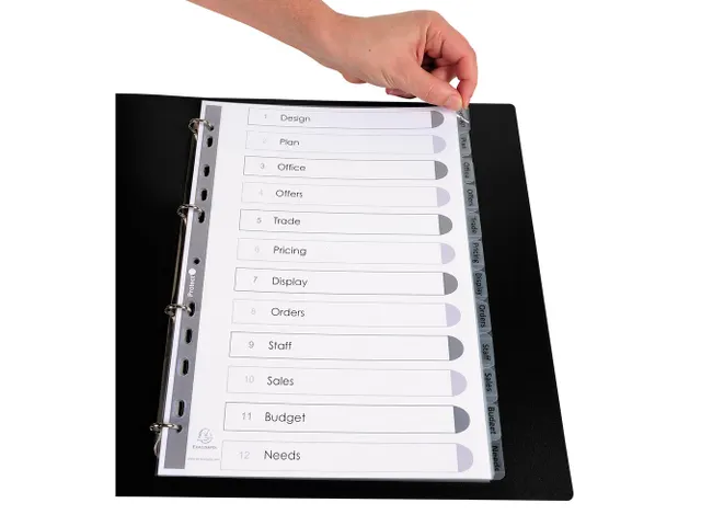 Tabbladen PP Kreatab s A4 12tabs transp.