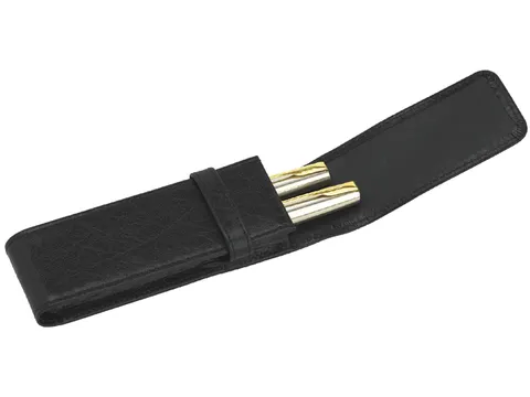 Pennenetui 322 2-delig nerfleer zwart