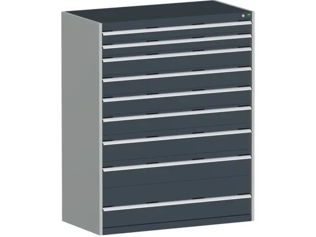 ladekast HxBxD 1600x1300x650mm 9laden zware lasten RAL7035 RAL7016