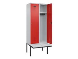 locker met bank,HxBxD 2120x800x815mm,2vak,vak B 400mm,cilinderslot