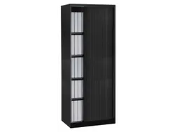 jaloeziedeurkast,HxBxD 1980x800x430mm,5 OH,romp zwart,front zwart