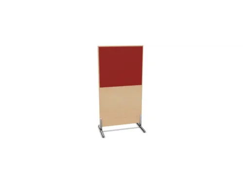 scheidingswand,HxB 1545x800mm,NE-esdoorn,BN4011-rood