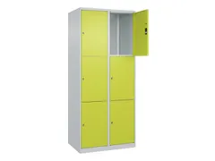 lockerkast,HxBxD 1850x800x500mm,2x3vakken,vak B 400mm,cil.-slot