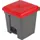 pedaalemmer,1x30l,HxBxD 435x398x410mm,romp PP grijs,deksel PP rood