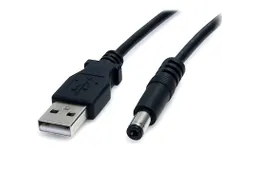 2m USB naar 5,5 mm voedingskabel type M connector