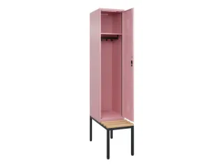 locker met bank,HxBxD 2120x400x815mm,1vak,vak B 400mm,cilinderslot - 1