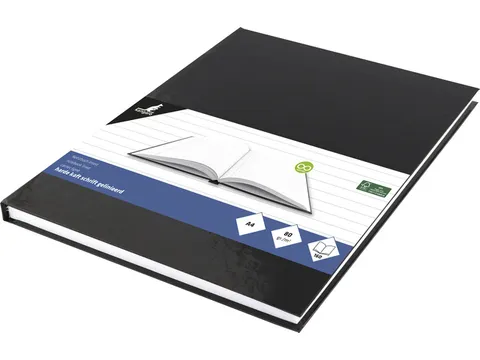 schrift Kangaro A4 lijn met harde kaft zwart