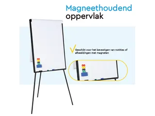 BRASQ Flipover Basic 70x100cm Magnetisch Zwart inclusief accessoires - 4