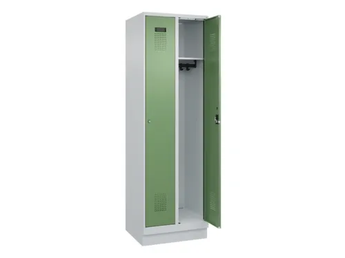 locker,HxBxD 1950x600x500mm,2vak,vak B 300mm,cil.-slot,sokkel