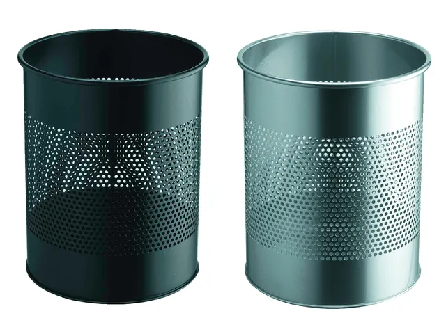 Corbeille à papier Durable 3310-23 15L 165mm perforations argent