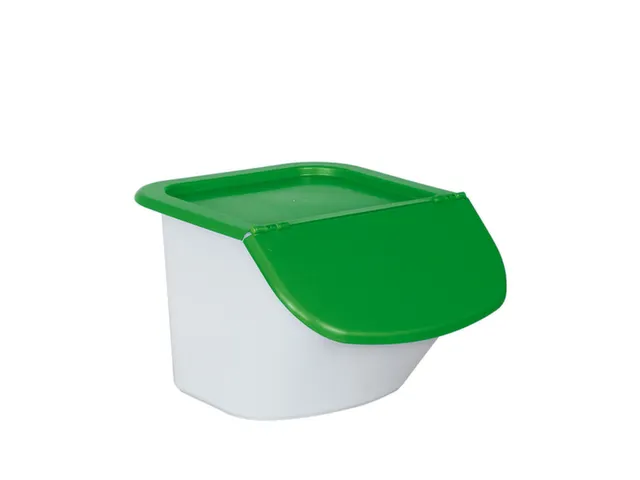ingrediëntendispenser,HxBxD 280x400x440mm,15l,PP,bak/deksel wit/groen