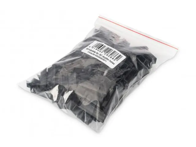 Blinde pluggen voor SC Duplex verpakking van 100 stuks Kunststof Zwart