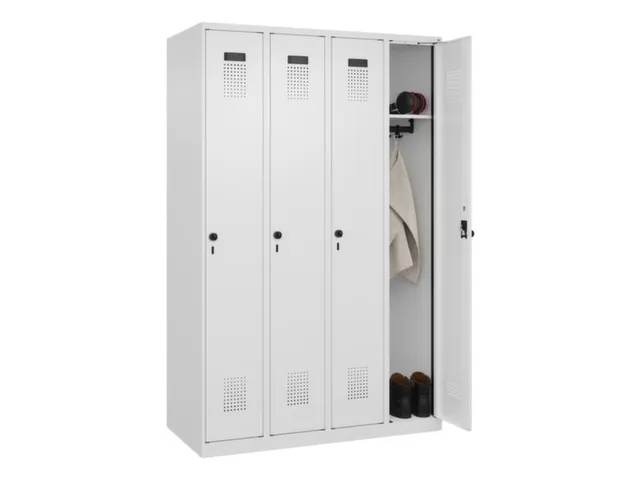 locker,HxBxD 1850x1200x500mm,4vak,vak B 300mm,draaigrendel