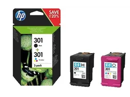 HP 301 Inktcartridges Zwart + 3 Kleuren Origineel N9J72AE