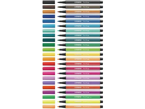 Viltstift STABILO Pen 68 Animal Vibes mini medium assorti 8 stuks