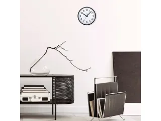 Wandklok nXt Robust dia 25,5cm zwart/wit kunststof - 8