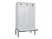locker met bank,voor scheiding van kleding,HxBxD 2120x1200x815mm,3vak