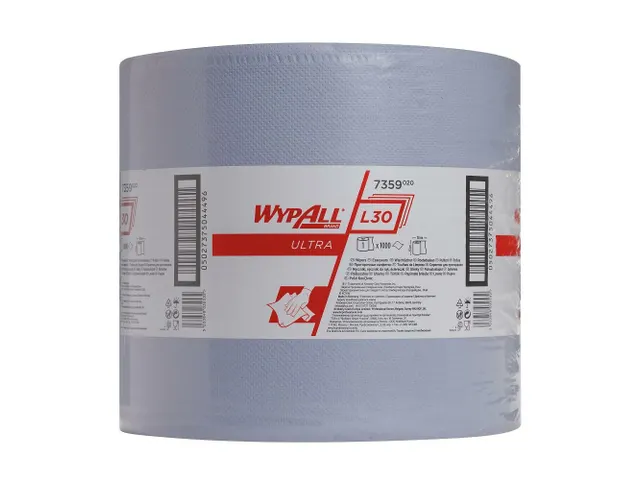 WypAll 7359 poetsdoek L30 3-laags blauw 380mtrx35cm
