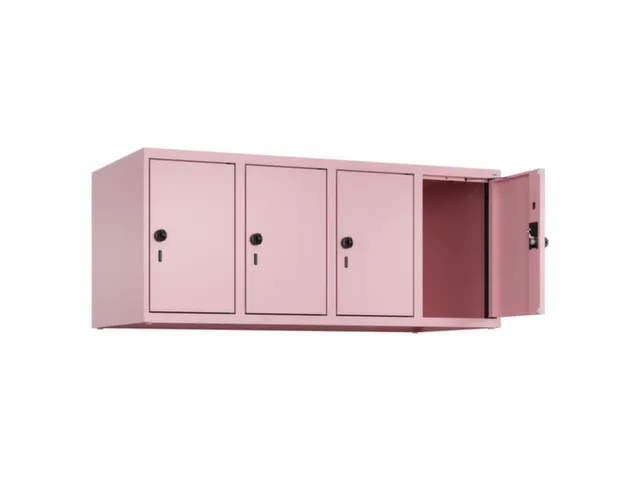 opzetkast,v. locker,4vak.,vak B 300mm,HxBxD 500x1200x500mm