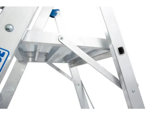 verrijdbare treden-platformladder eenzijdig 9treden stand H 2 1m