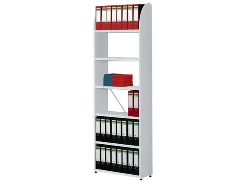 Basisveld 2250x800x325mm 6legborden 1zijpaneel Lichtgrijs
