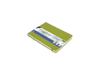Schetsboek Kangaro A5 landscape lime green PU HC 80 vel 140gr roomwit - 1