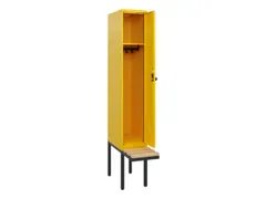 locker met bank,HxBxD 1950x300x815mm,1vak,vak B 300mm,draaigrendel